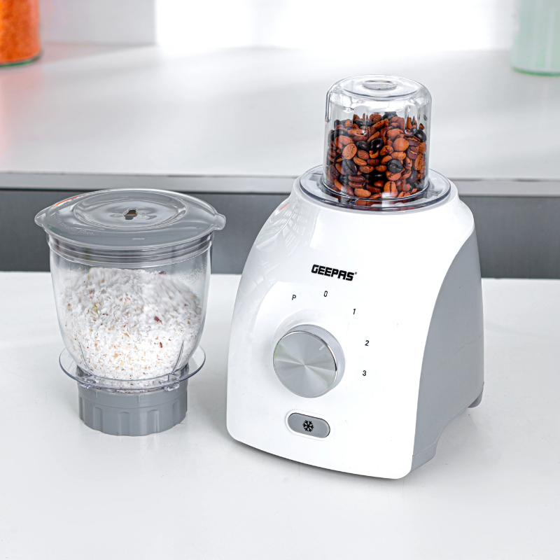 Geepas 3-in-1 Blender 600W GSB44034N | 1.8L Jar | Grinder & Chopper | 3 Speed + Pulse | Multi-Function