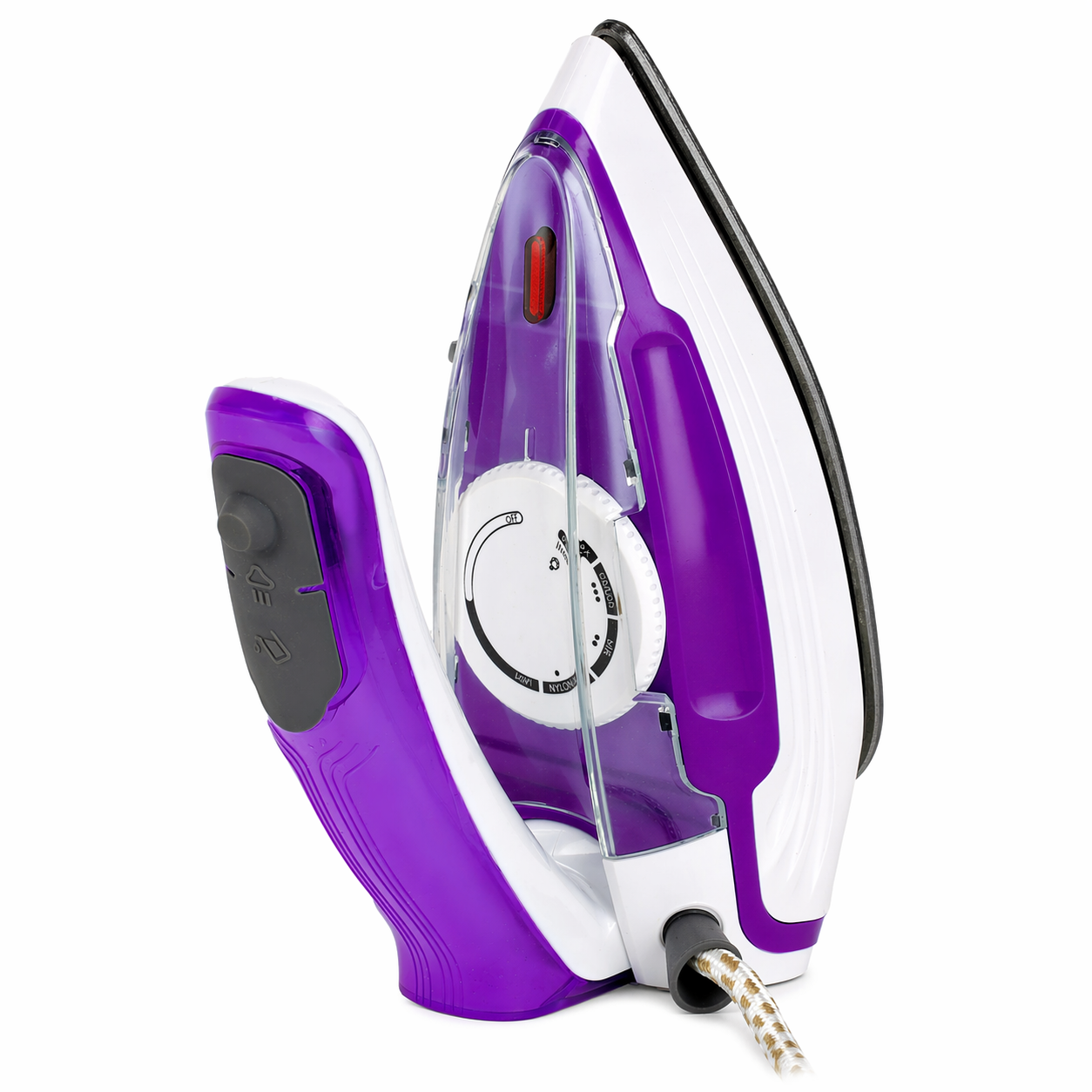 Geepas Travel Steam Iron 1100W GSI7805N | Compact | Teflon Soleplate | Steam Burst | Foldable Handle