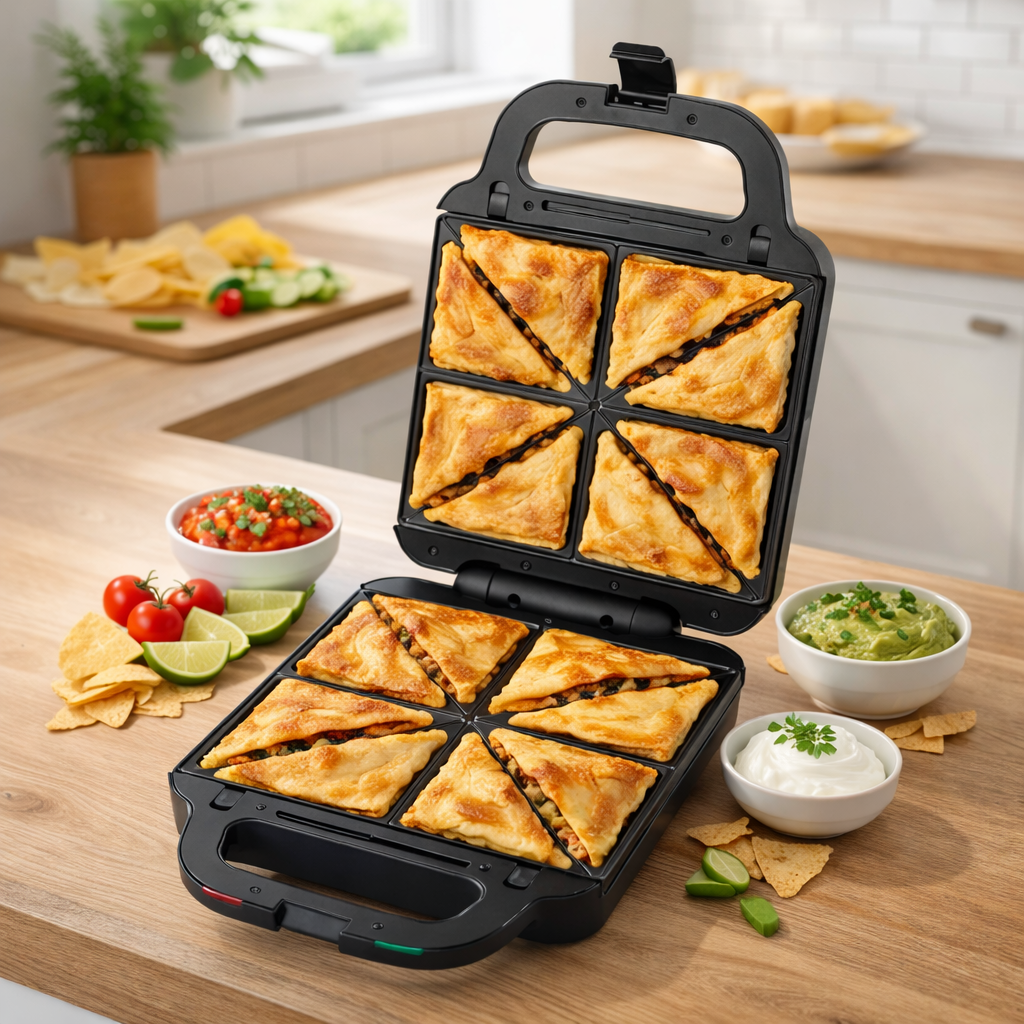 Geepas GSM5444N 2-in-1 Multi-Snacks Maker 1400W | Sandwich & Grill | Non-Stick Plates | 180° Open