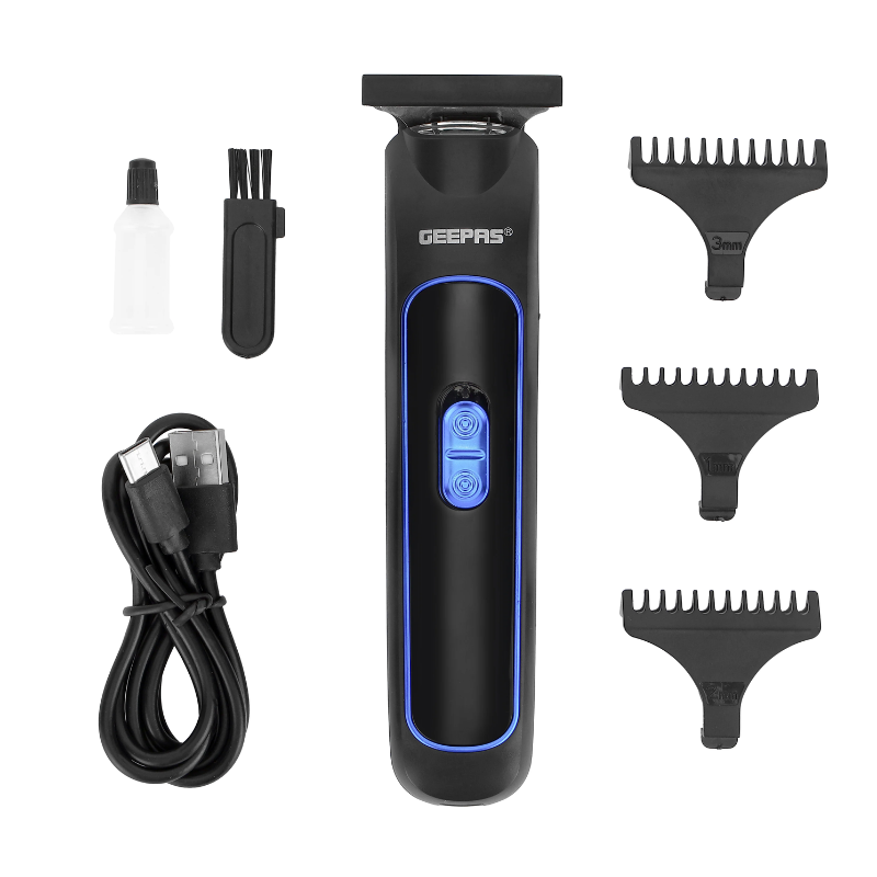 Geepas Rechargeable Trimmer GTR8676N | 90 Min Runtime | Lithium Battery | Low Noise