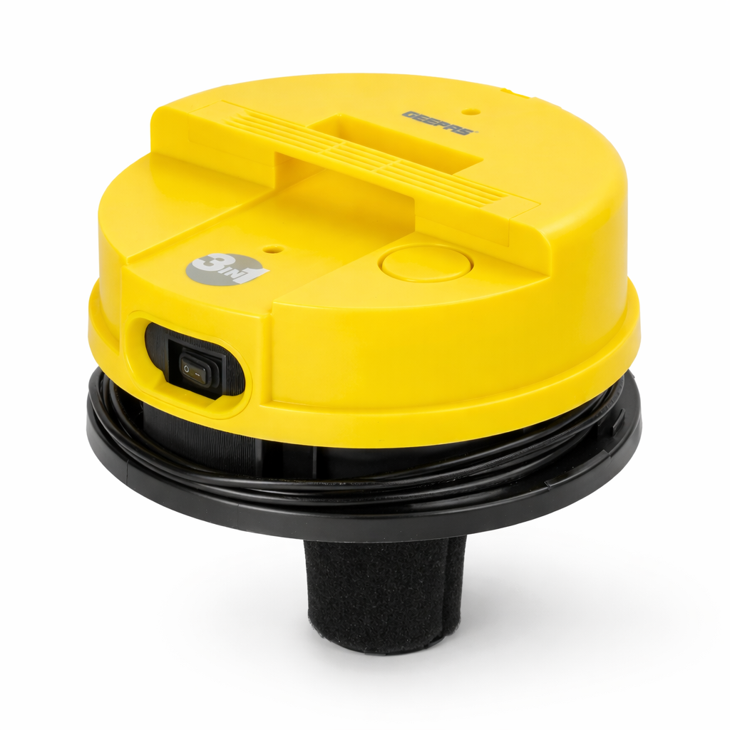 Geepas 25L Wet & Dry Stainless Steel Vacuum Cleaner GVC19011N | 2300W | Powerful Suction | Adjustable Control