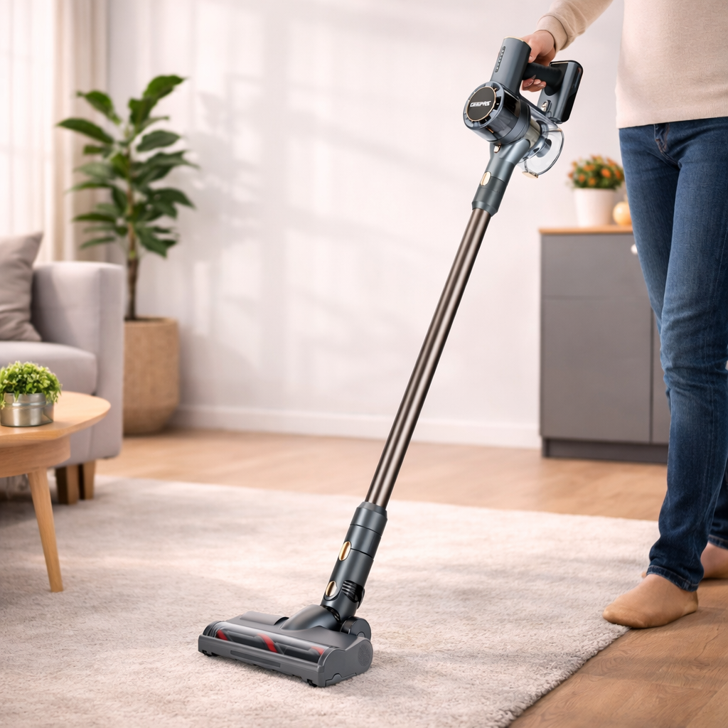 Geepas Cordless Vacuum Cleaner GVC19030 | 22.2V Lithium Battery | HEPA Filter | 2-Speed Suction