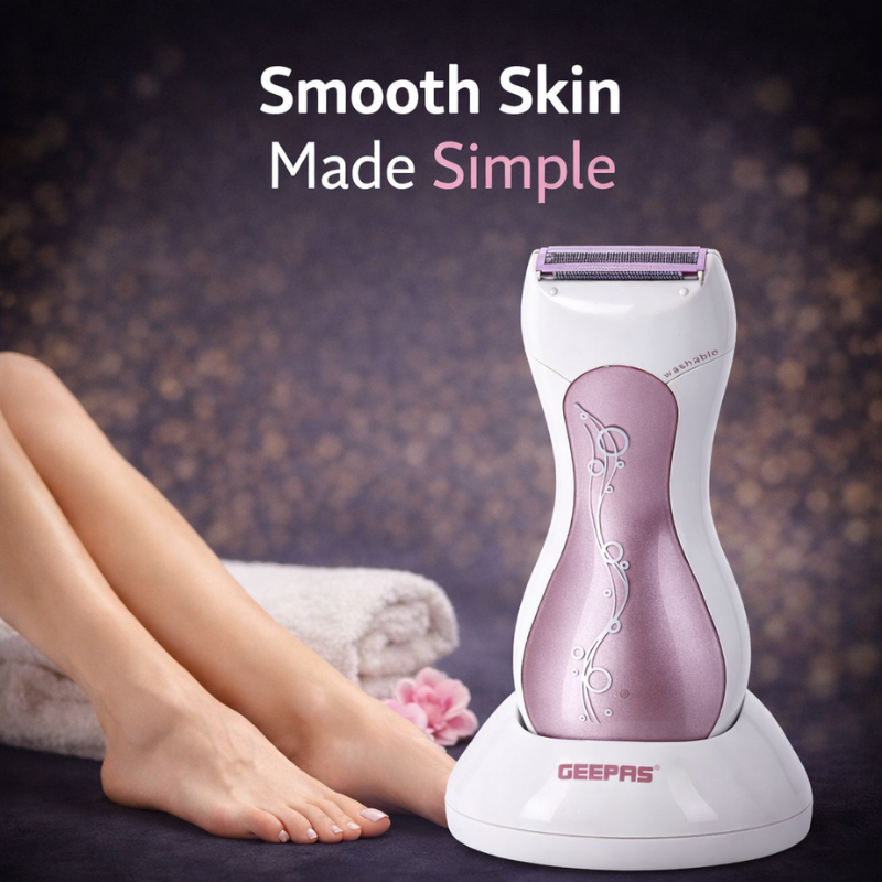 Geepas GLS8678 Rechargeable Lady Shaver – Wet & Dry Use
