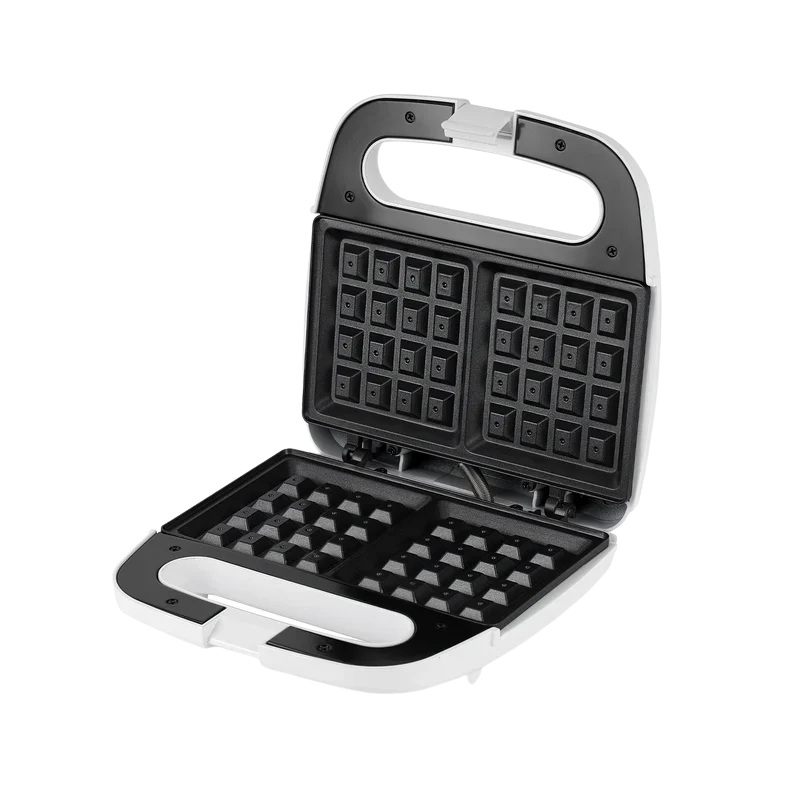 Geepas GWM676 Waffle Maker – 700W Non-Stick Belgian Waffle Iron, Cool-Touch Housing, Overheat Protection – White