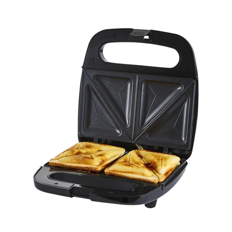 Geepas GSM6002 2-Slice Sandwich Maker – 700W Non-Stick Sandwich Toaster with Cool-Touch Handle & Indicator Lights