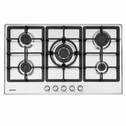 SIMFER H9500VGWIM 90cm Built-in Gas Hob | 5 Burners | Full Flame Safety | Stainless Steel