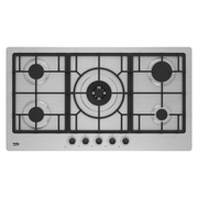 Beko Built-in Gas Hob 90cm HIMW95225SXEL – 5 Burner with Wok Burner
