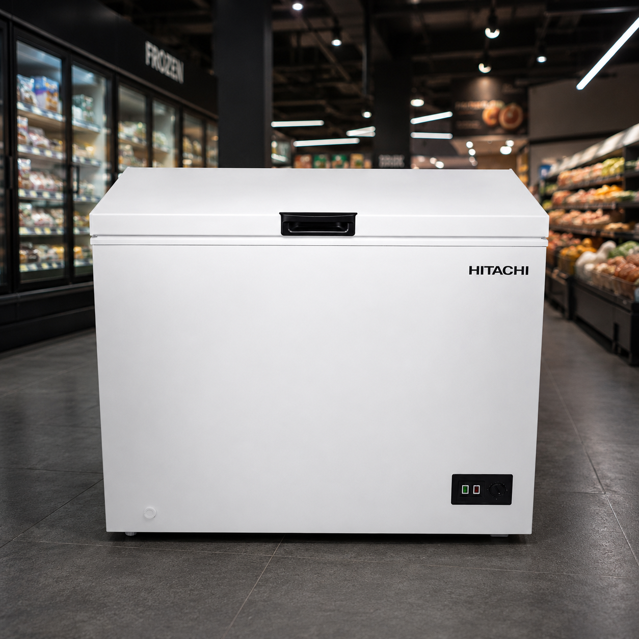 HITACHI 200L Chest Freezer | Static Cooling | Mechanical Temperature Control | White | HRCS9200MNWGF