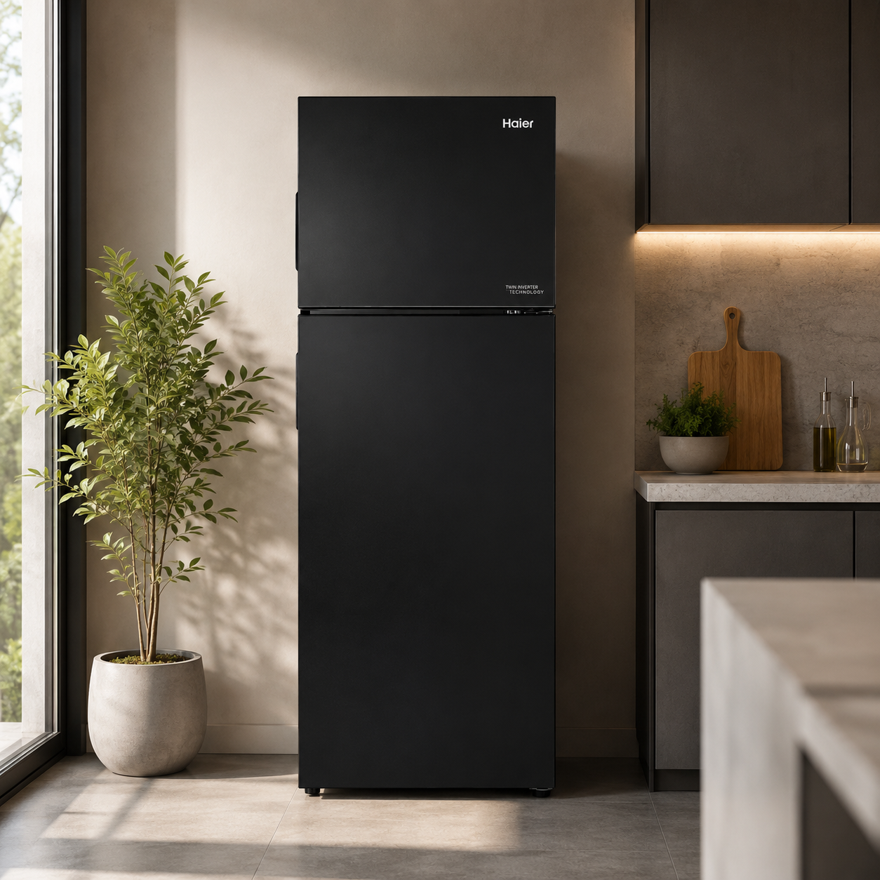 Haier 342L Top Mount Refrigerator HRF-468BS | Twin Inverter | Deo Fresh