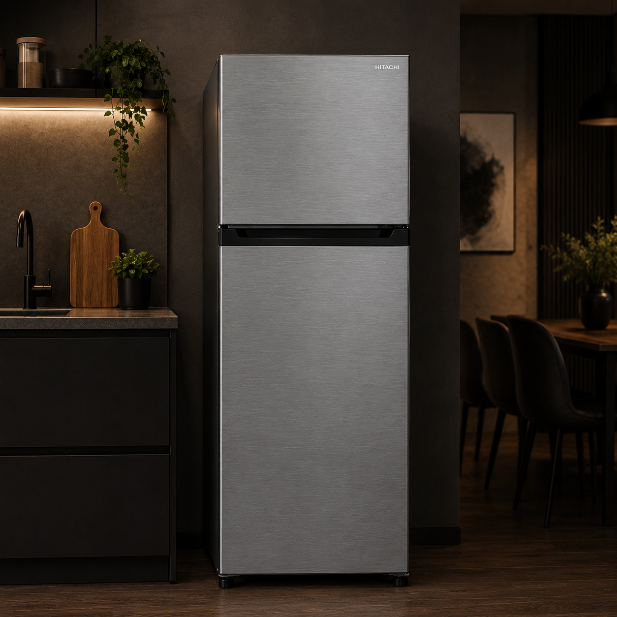 HITACHI 210L Top Mount Refrigerator | No Frost | Elegant Inox | HRTN5230MXOM