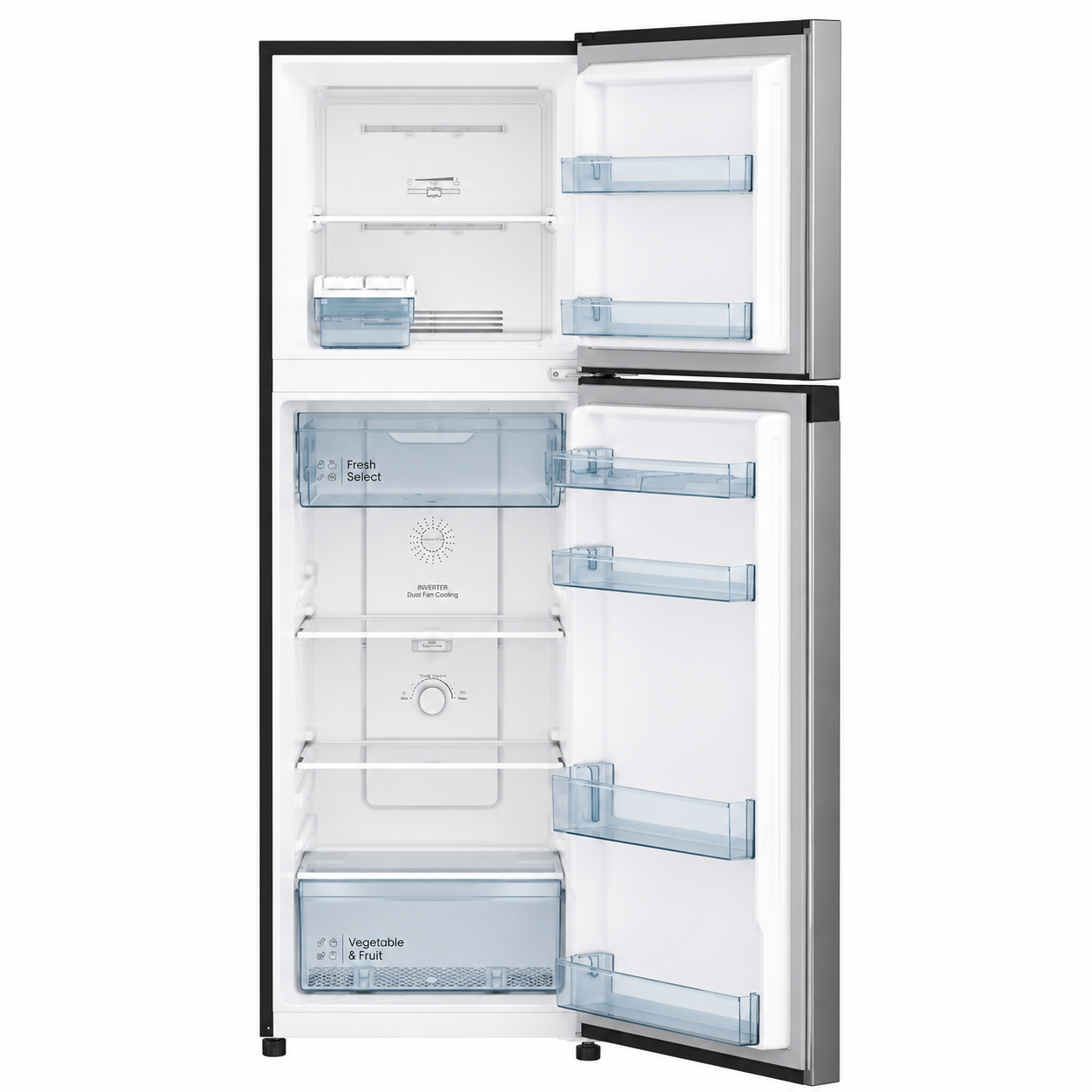 HITACHI 330L Double Door Refrigerator | Top Mount | Brilliant Silver | HRTN5255MFXGF