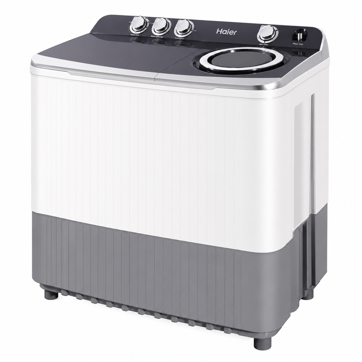 Haier HWM105-M186 Semi Automatic Top Load Washing Machine 10.5KG | Twin Tub Washer | White