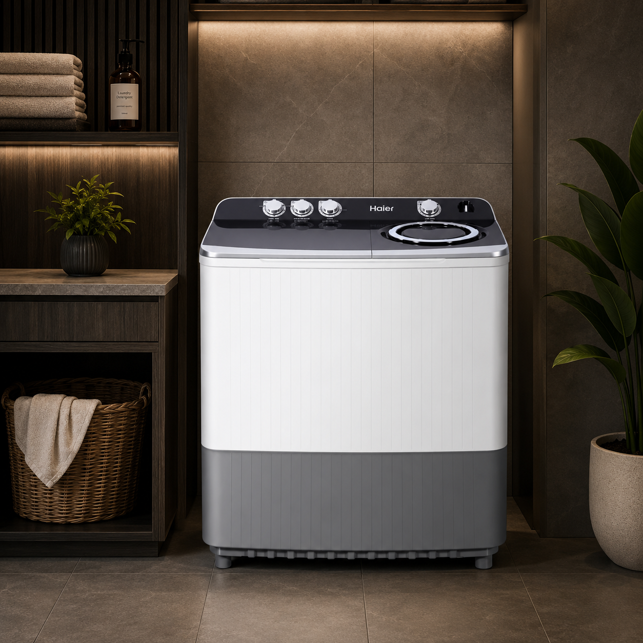 Haier Semi Automatic Washing Machine 15KG HWM150-M186 | Air Dry | Transparent Lid | Heavy Duty Performance