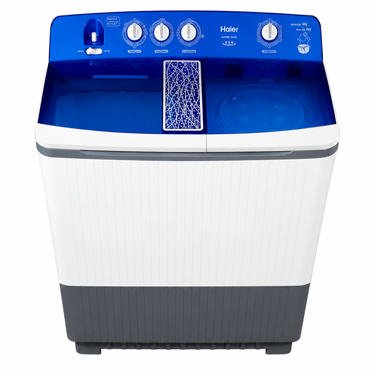 Haier Twin Tub Washing Machine 18KG HWM215-1128S-N | Air Dry | Magic Filter | Heavy Duty Performance