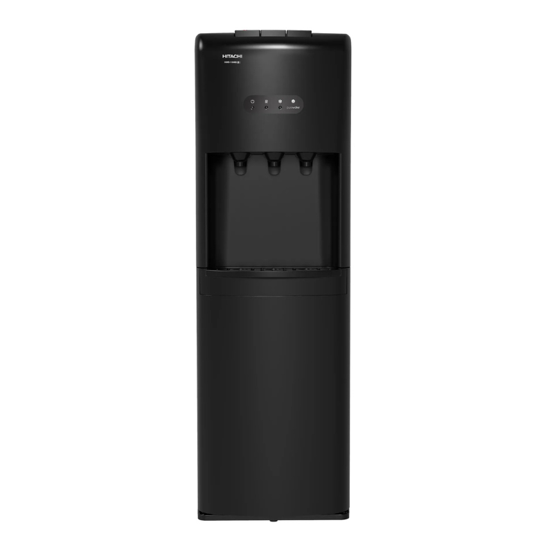 Hitachi HWD-15000 Water Dispenser – Hot & Cold Faucet Cooler with Storage Cabinet