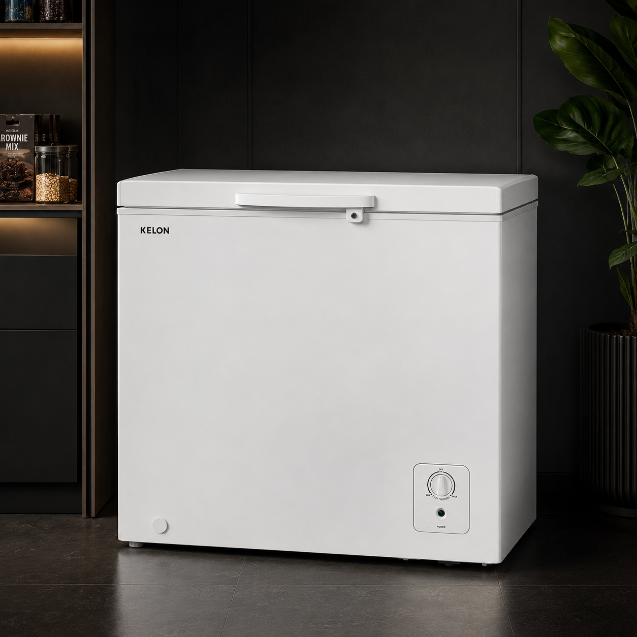KELON 190L Chest Freezer | 136L Net Capacity | Single Door | White | KFC19DT4SAW