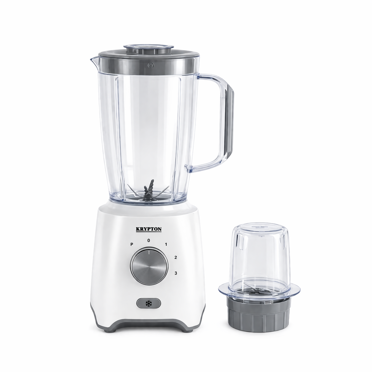 Krypton 2-in-1 Blender KNB5315N | 600W Powerful Motor | 1.8L Jar | Chopper & Grinder | 3 Speed + Pulse