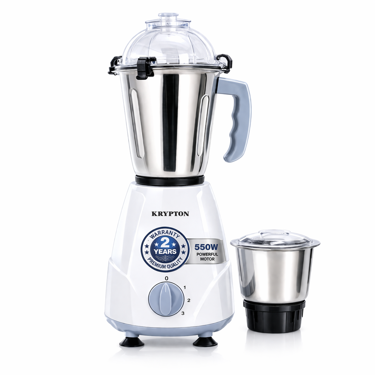 Krypton 2-in-1 Mixer Grinder KNB6191N | 550W Powerful Motor | 2 Jar Set | 3 Speed Control | Kitchen Grinder