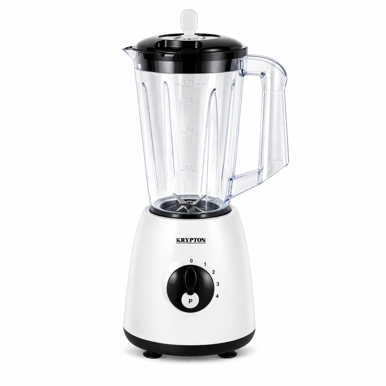 Krypton 2-in-1 Blender KNB6601 | 600W Mixer Grinder | 1.7L Jar | 4 Speed with Pulse | Kitchen Blender
