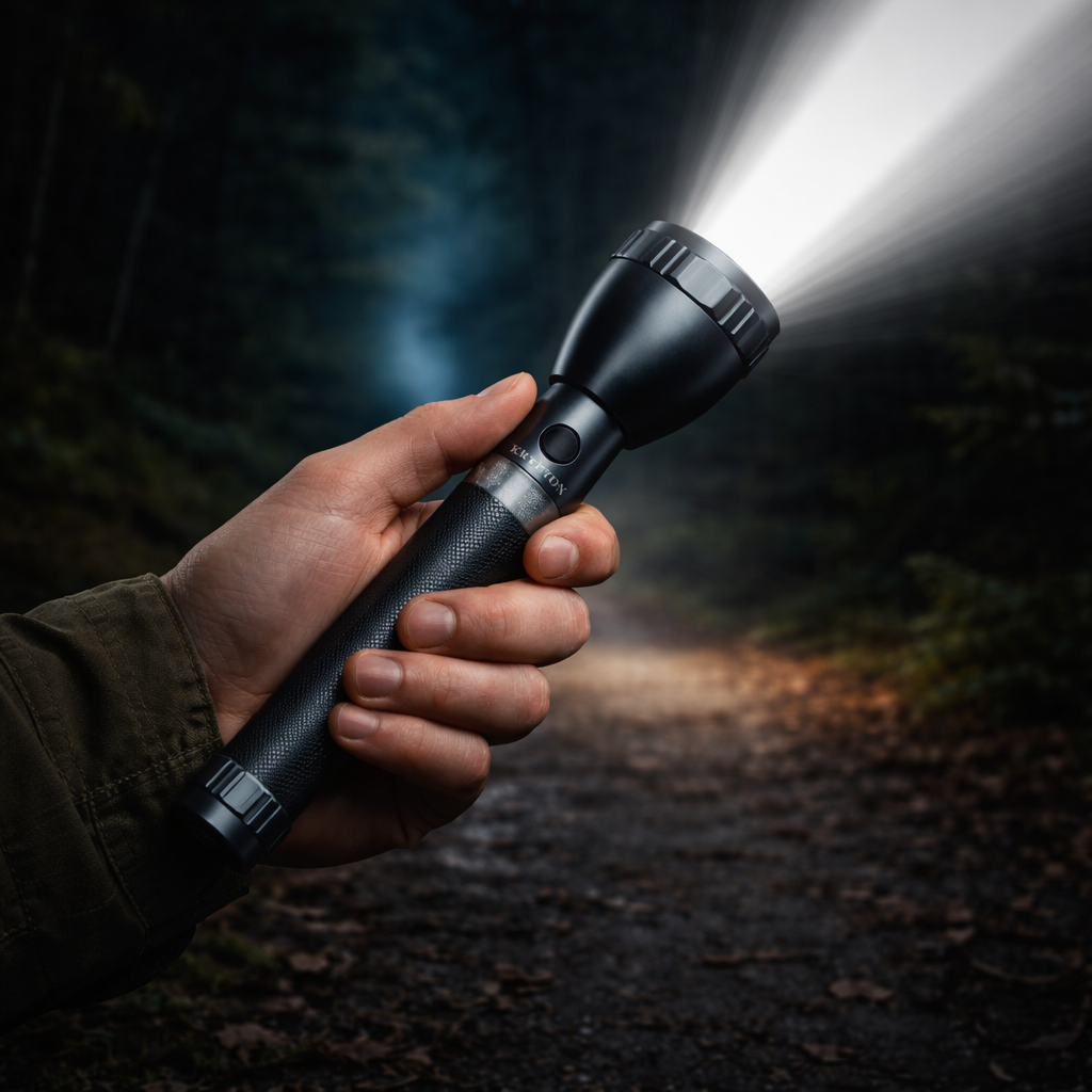 Krypton Rechargeable LED Flashlight KNFL5499 | 5000mAh Battery | 7W LED | 4 Hours Backup