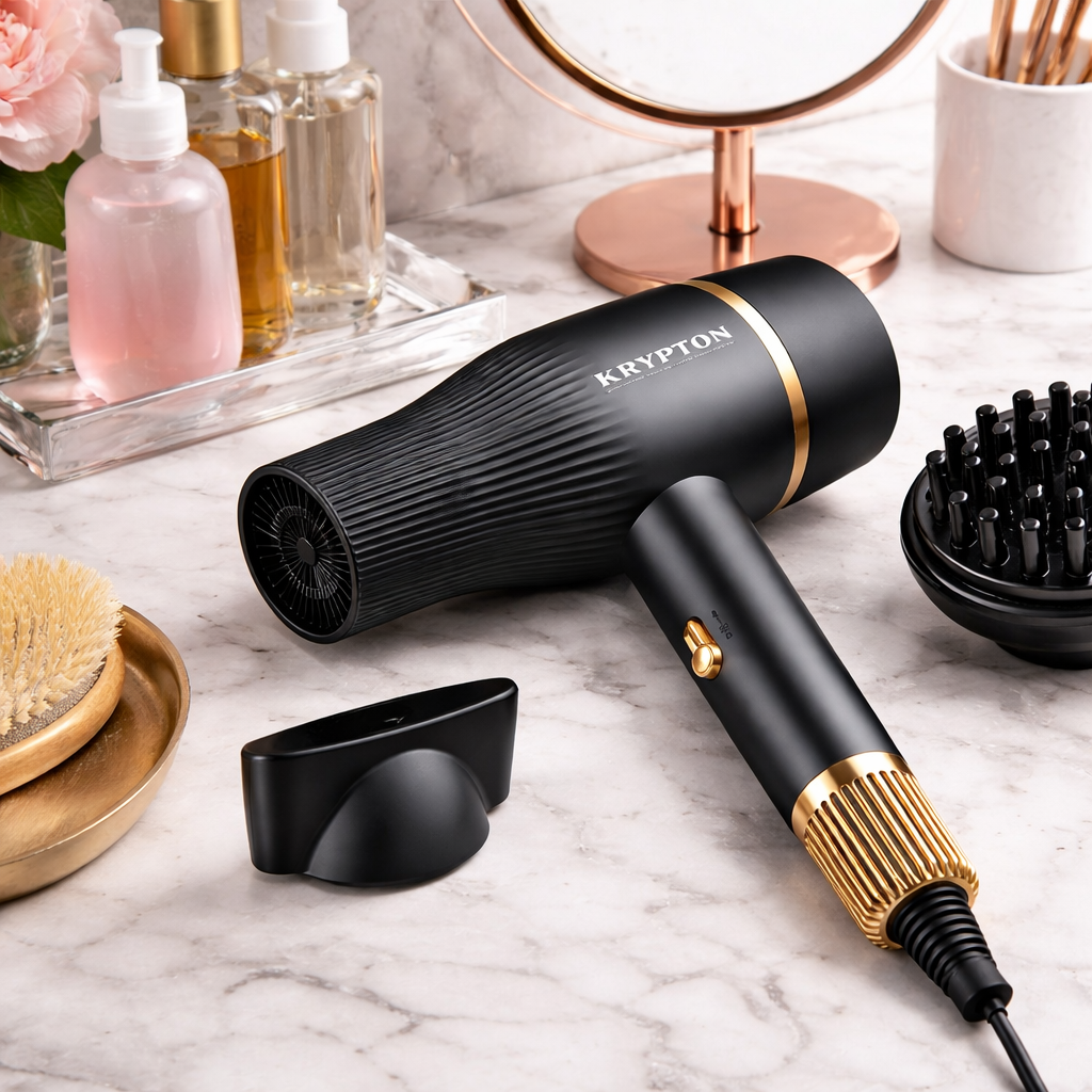 Krypton Hair Dryer KNHD6690 | 2000W | 3 Heat Settings | Overheat Protection | Professional Styling
