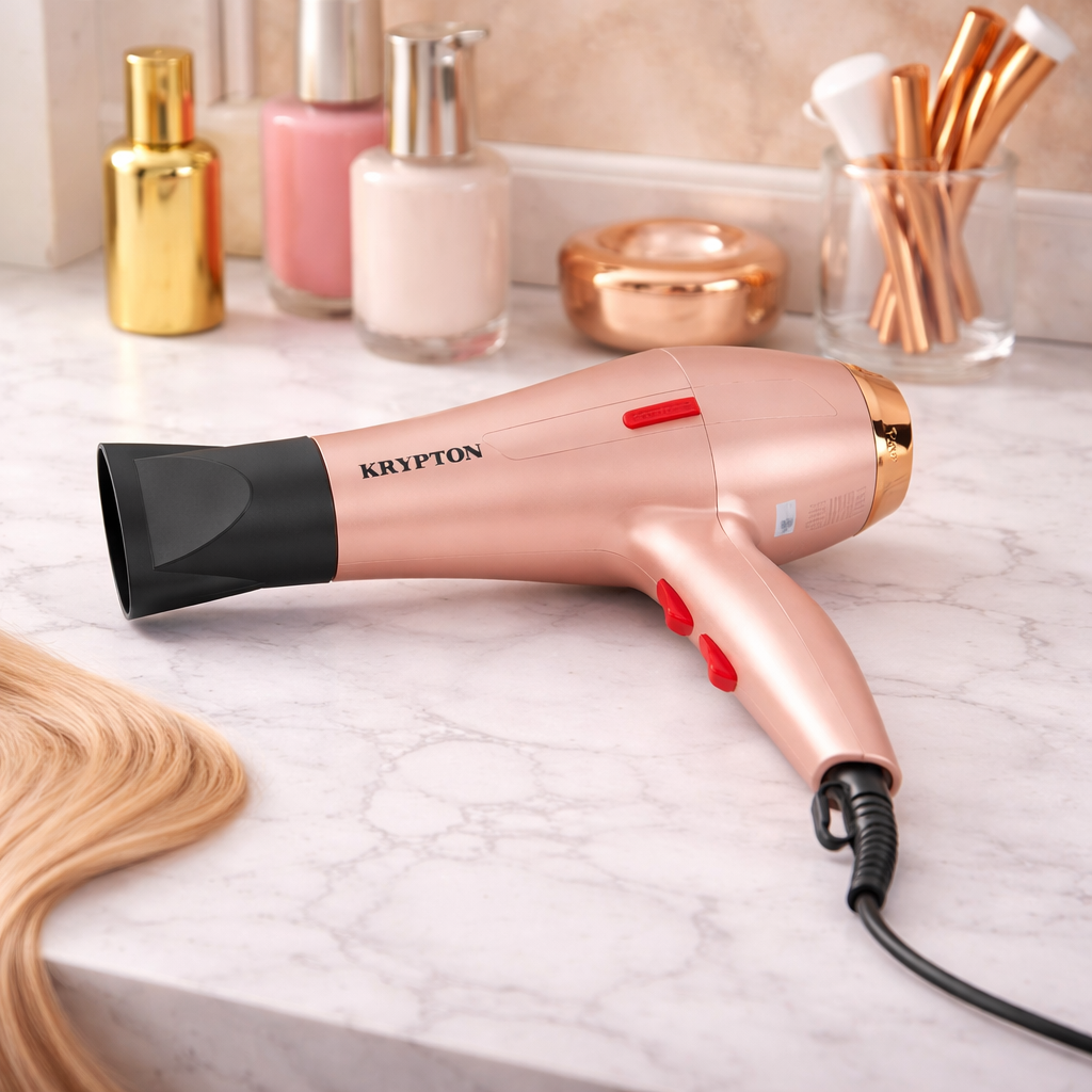 Krypton Hair Dryer KNH6561 | 1600W Turbo Motor | 3 Heat & 2 Speed Settings