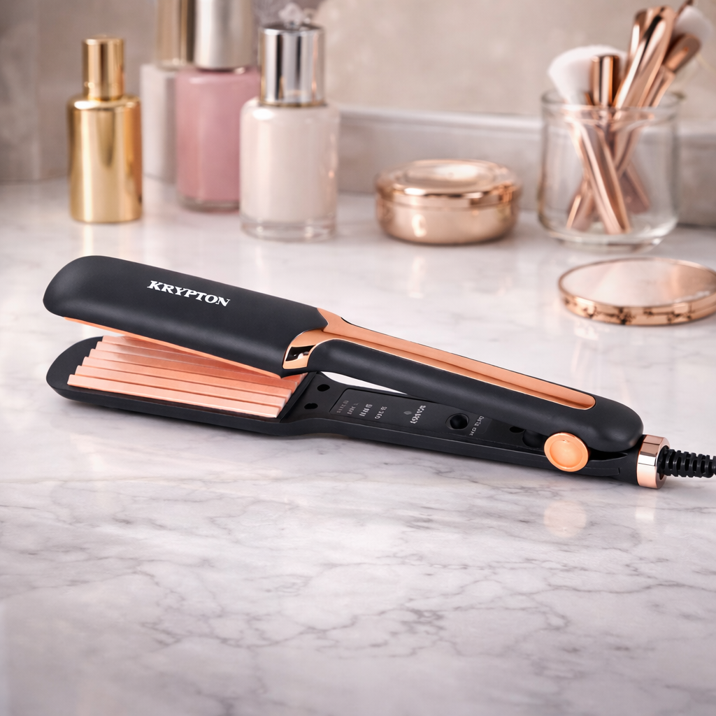 Krypton Corn Hair Straightener KNHS6604 | Ceramic Plates | PTC Heating | 50W