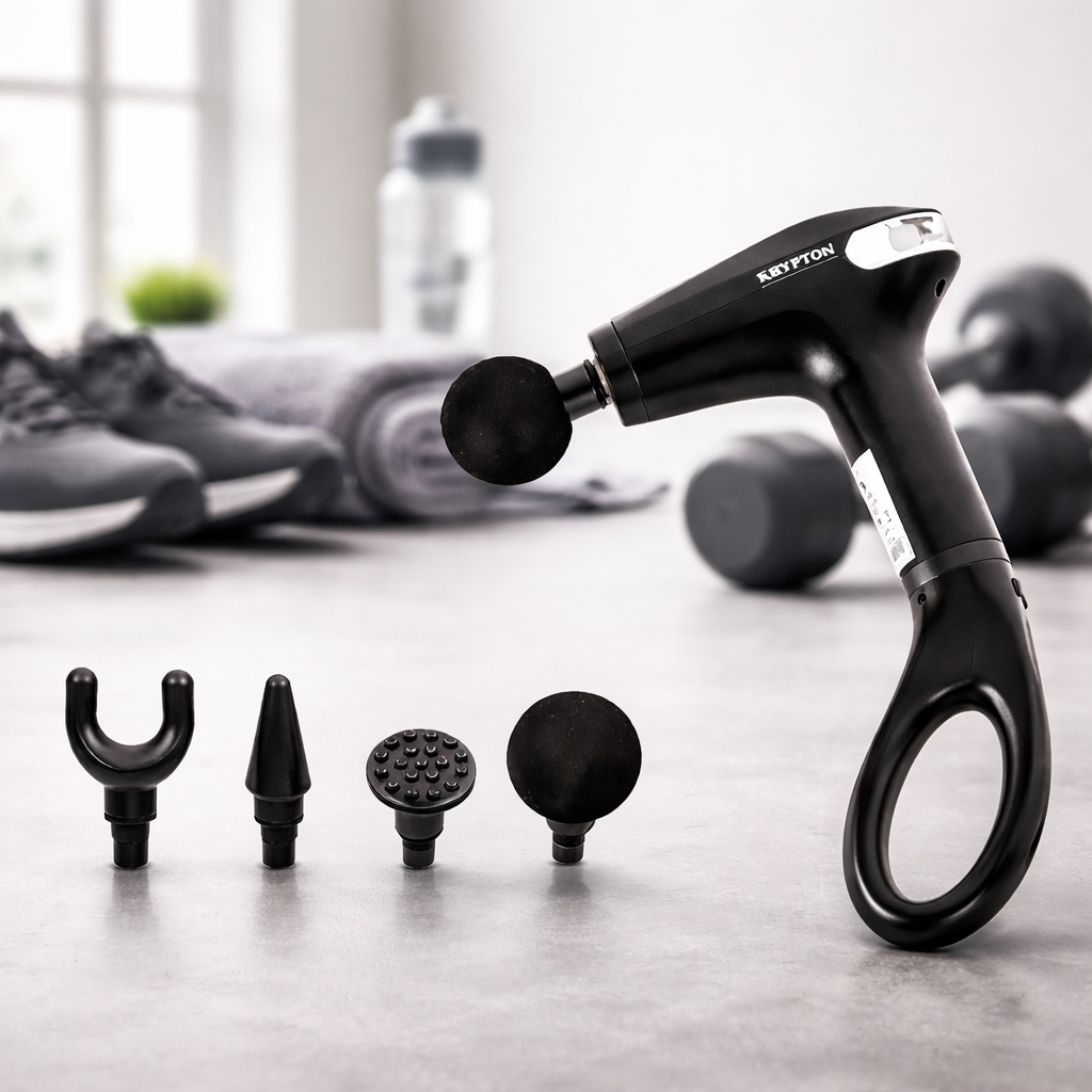Krypton Muscle Massage Gun KNM6275N | 8 Speeds | Deep Tissue | 4 Attachments | Rechargeable