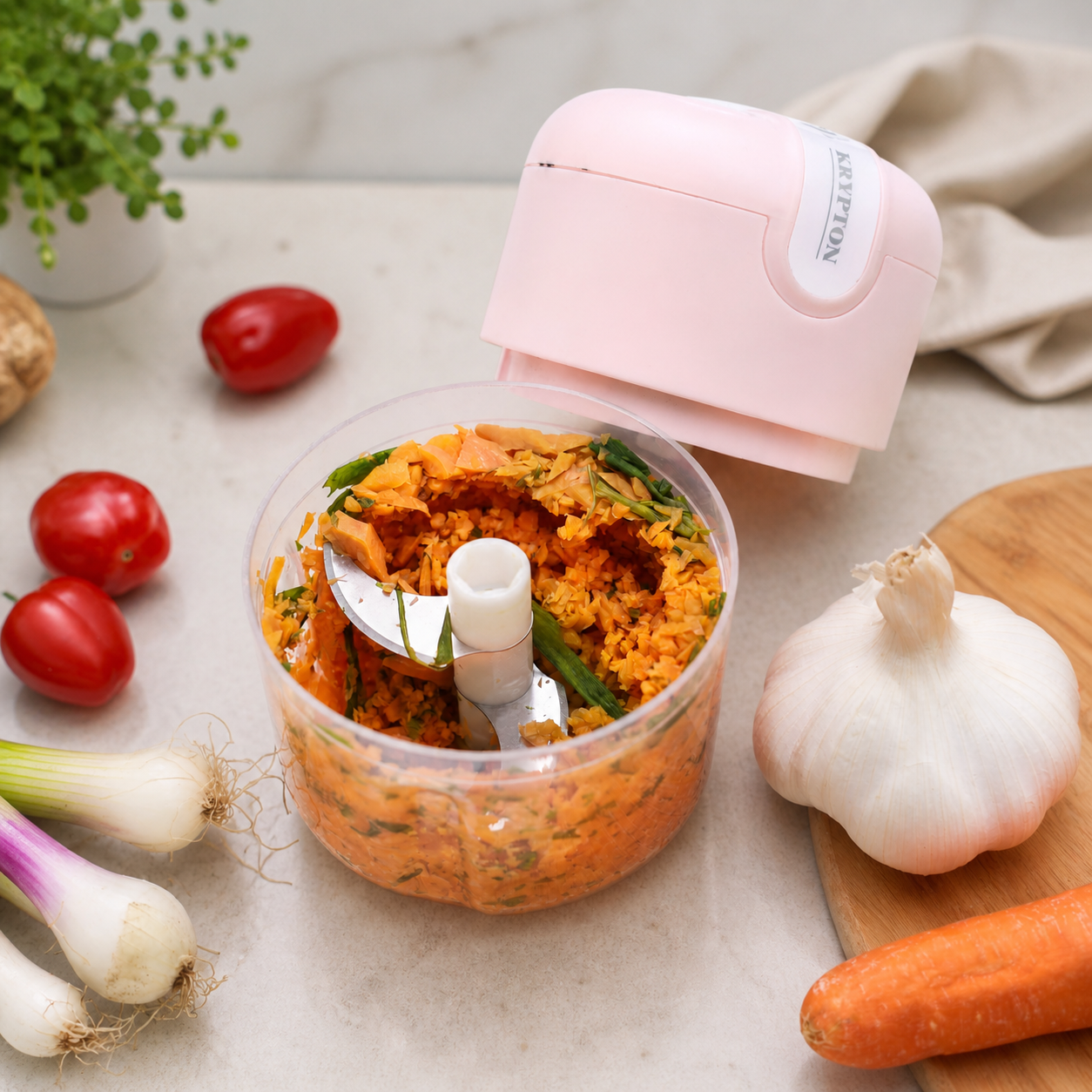 Krypton Rechargeable Mini Chopper KNMC6299 | 250ML Portable Food Chopper | USB Powered