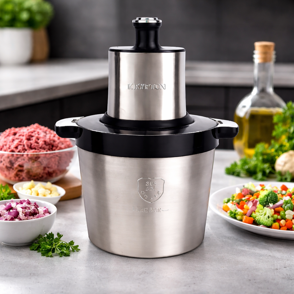 Krypton Multi Chopper KNMC6622 | 8L Stainless Steel Bowl | 1200W Copper Motor | 6 Blade