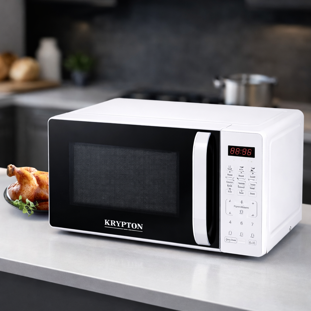 Krypton Digital Microwave Oven 20L KNMO6216W | 700W | 8 Auto Menu | Child Lock