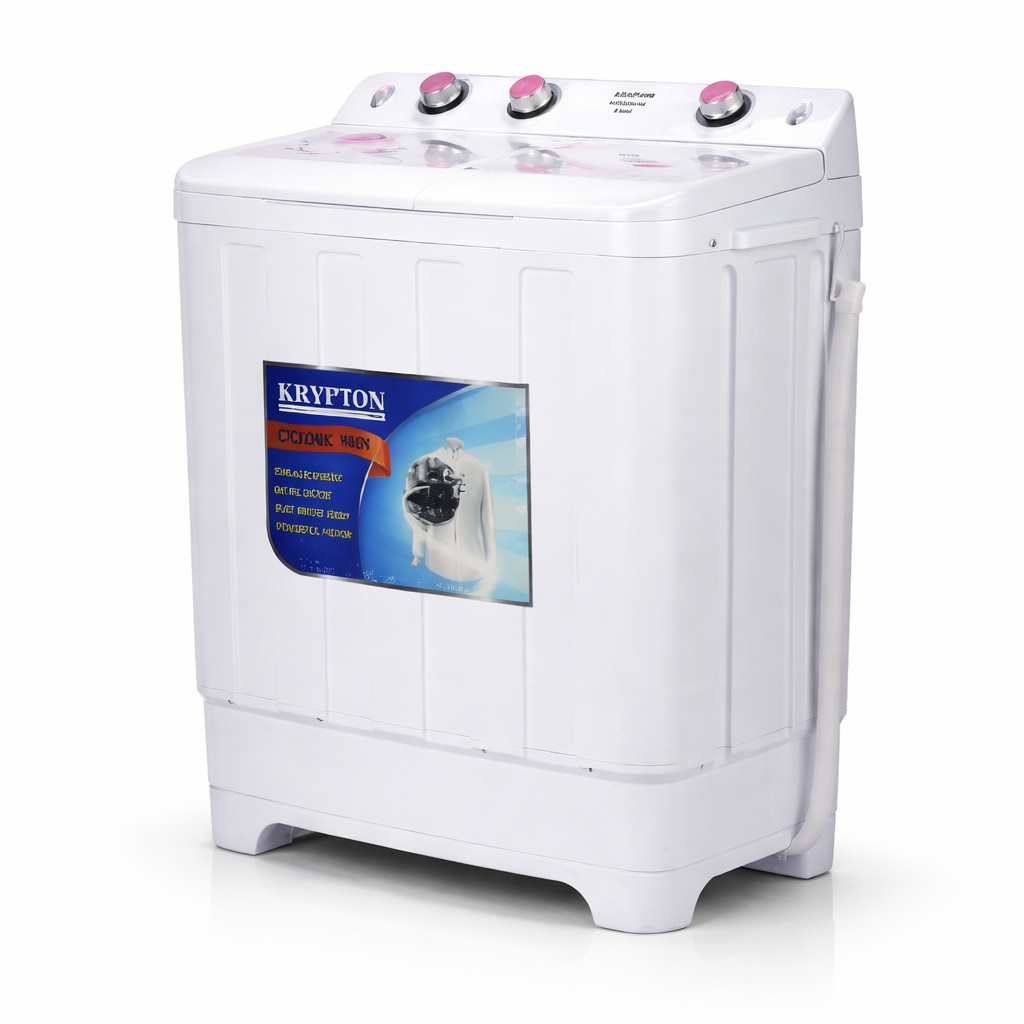Krypton Semi-Automatic Washing Machine KNSWM6162 | 9KG Capacity | Strong Pulsator | Low Noise