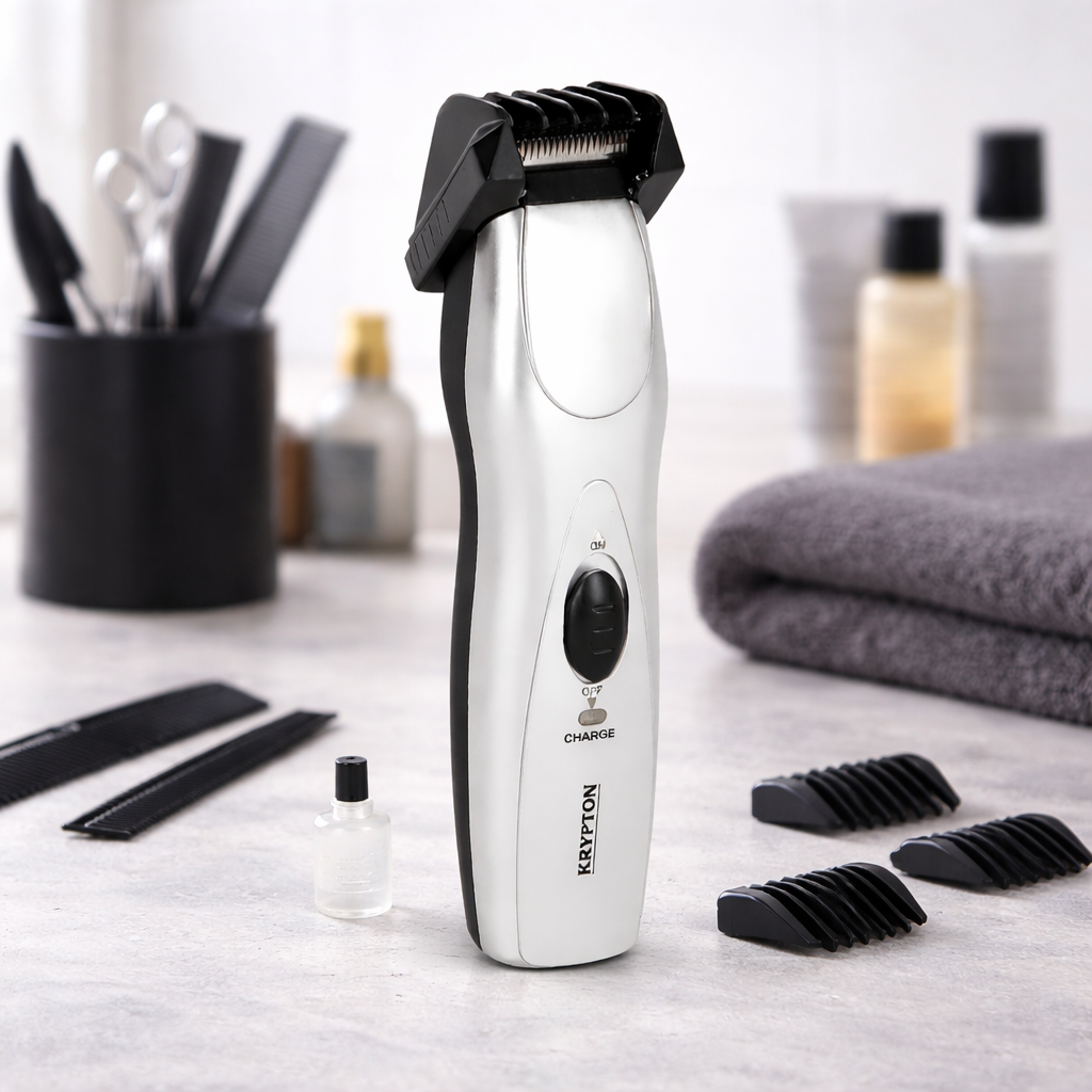 Krypton Professional Hair Clipper KNTR5295N | Lithium Battery | Stainless Steel Blade | USB Rechargeable