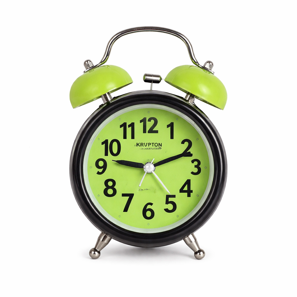 Krypton Bell Alarm Clock KNWC6586 | Double Bell Loud Alarm | Light Function | Analog Quartz Clock