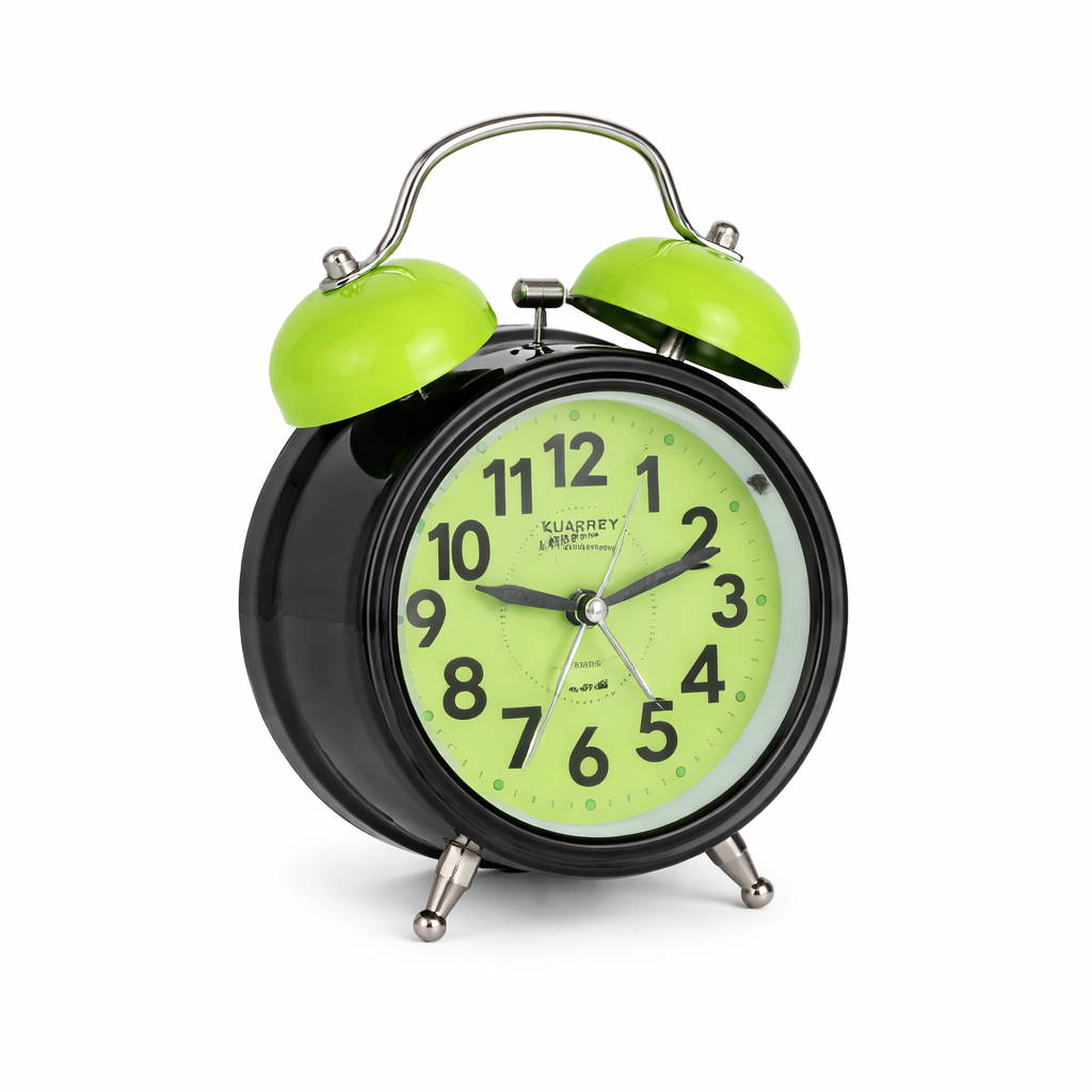 Krypton Bell Alarm Clock KNWC6586 | Double Bell Loud Alarm | Light Function | Analog Quartz Clock