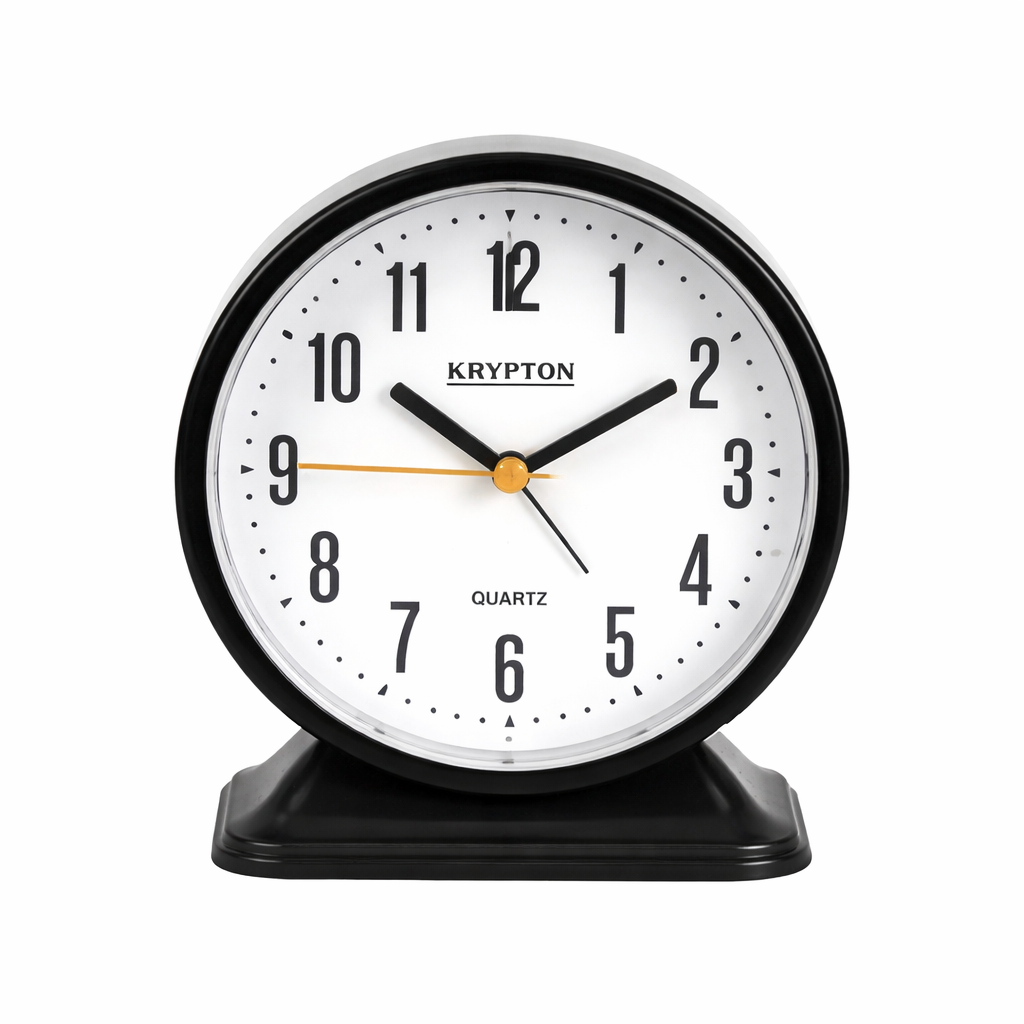 Krypton Beep Alarm Clock KNWC6588 | Analog Quartz Clock | Silent Sweep | Battery Operated