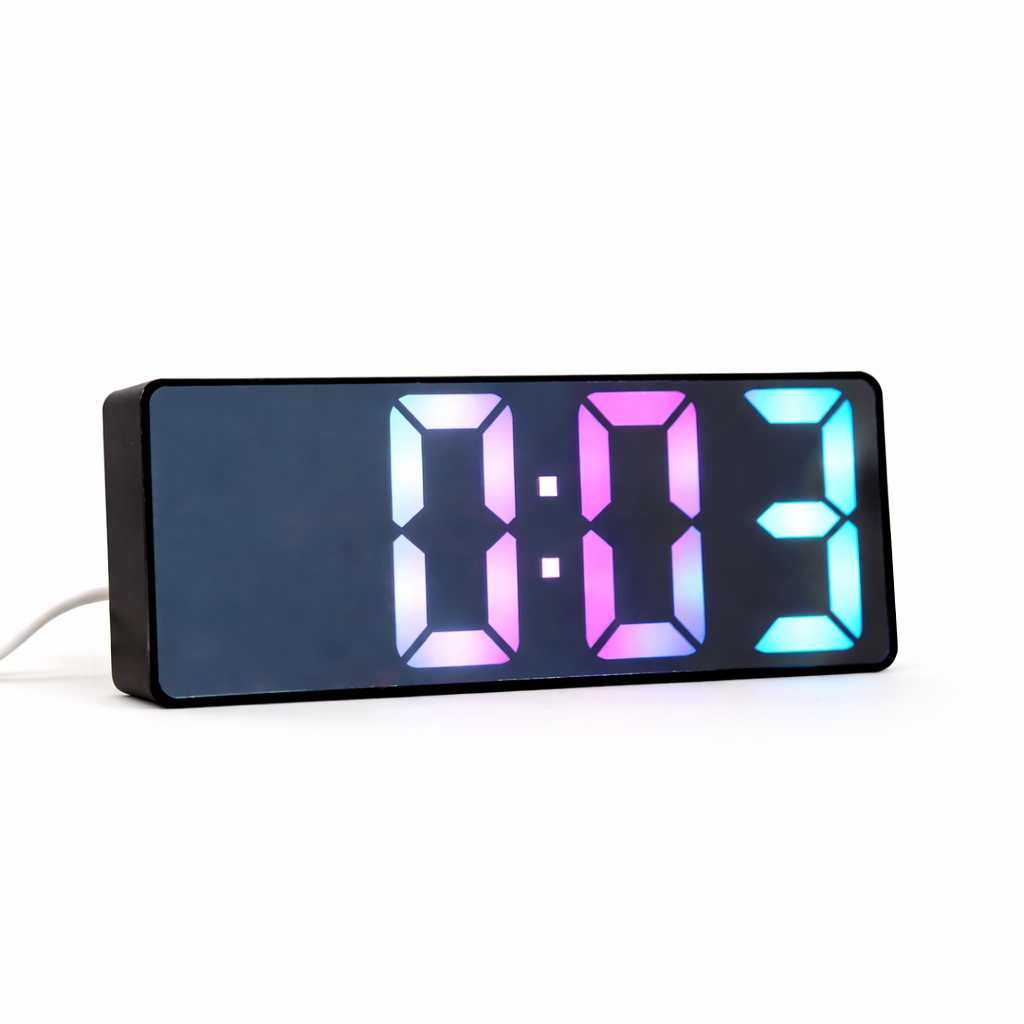Krypton LED Digital Smart Clock KNWC6589 | Mirror Display | Alarm & Temperature | USB Clock