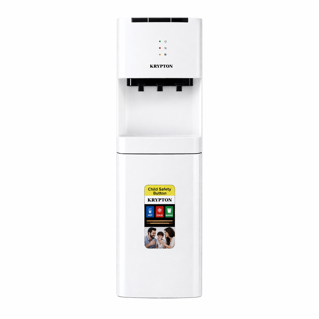 Krypton Water Dispenser KNWD6076NV | 3 Tap Hot & Cold | Cabinet Storage | Child Lock | Floor Standing