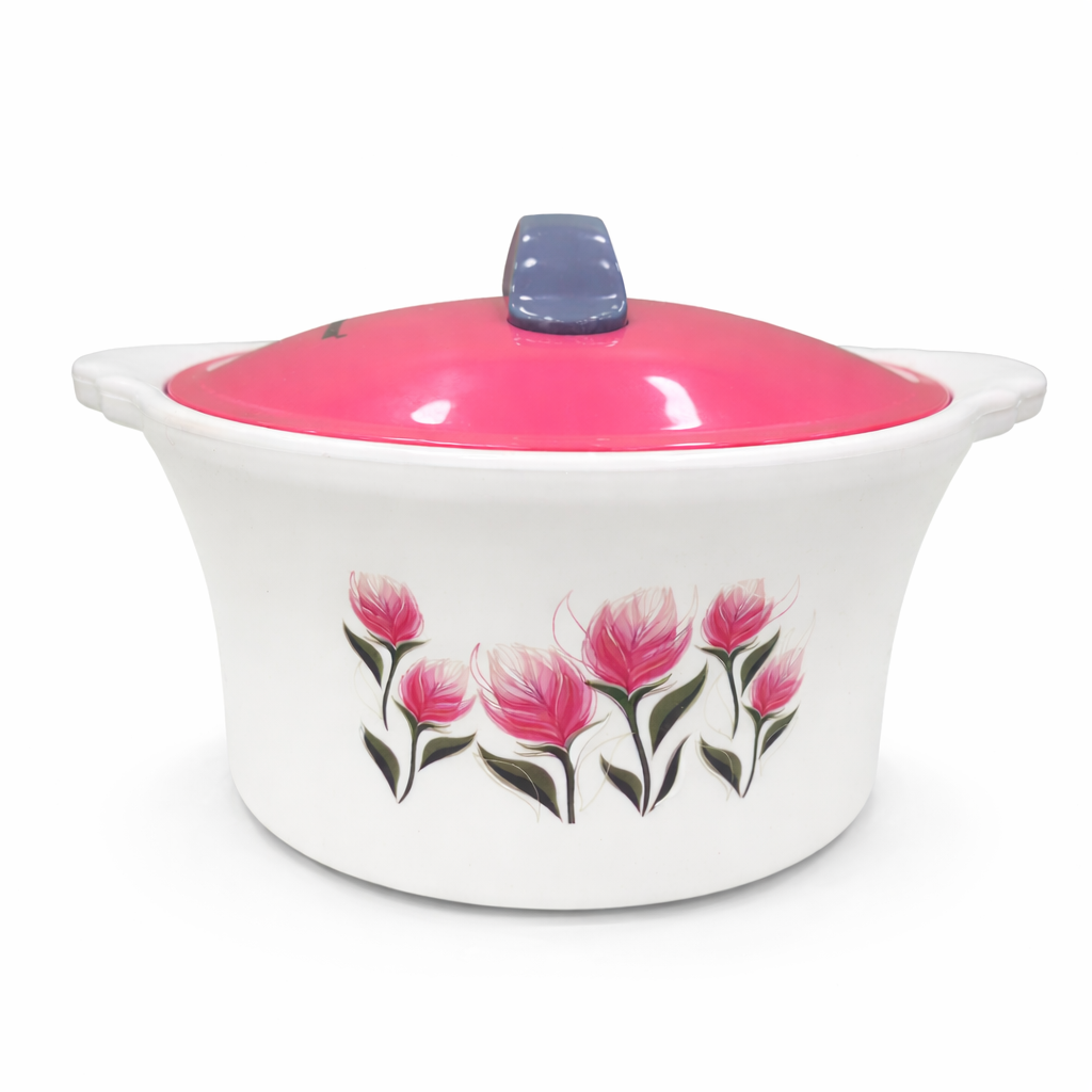 Kitchenmark 3500ML Insulated Casserole | BPA Free Food Warmer | Hot & Cold Storage | Rose Design