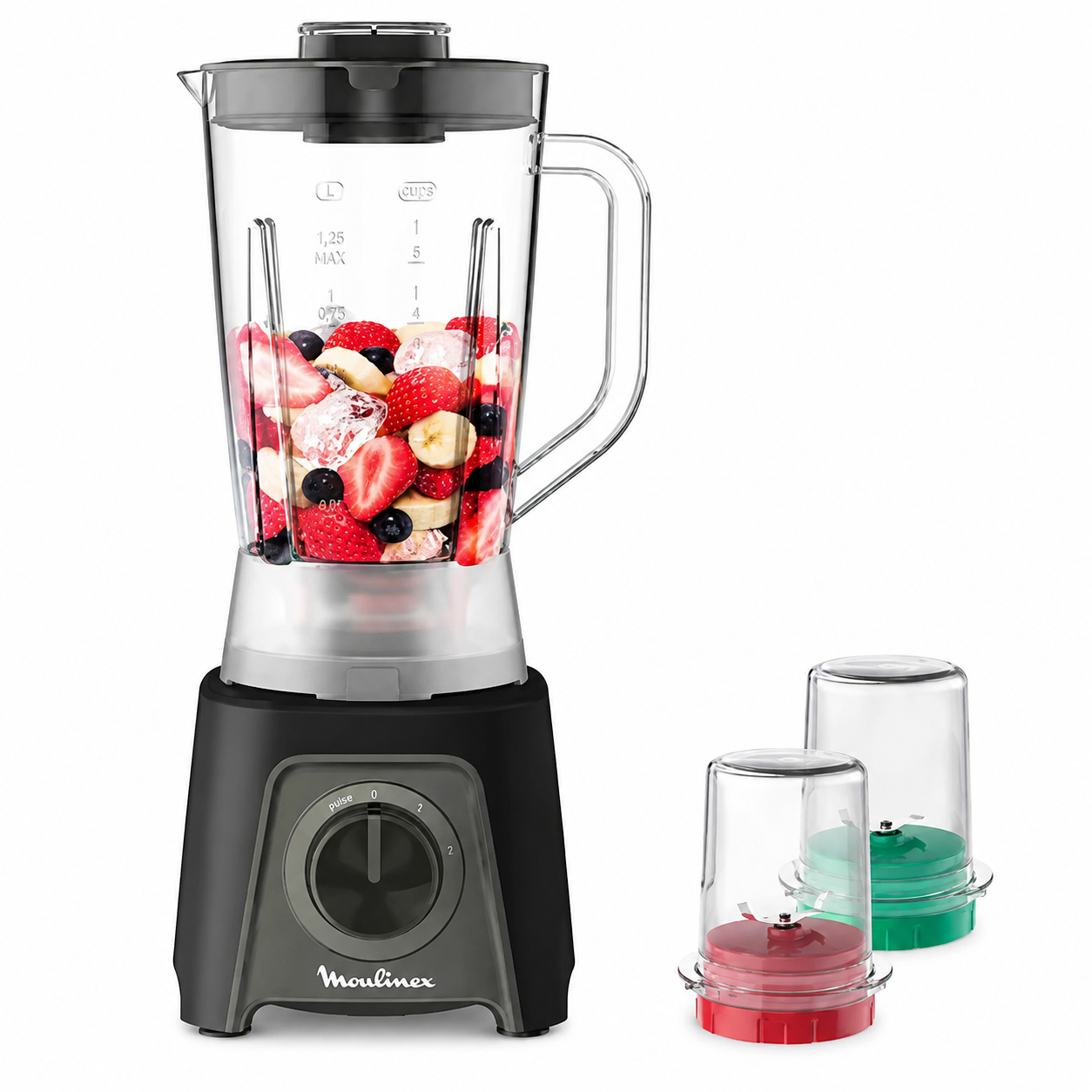 Moulinex LM2CR8M1 Blender 450W | 1.5L Grinder & Chopper