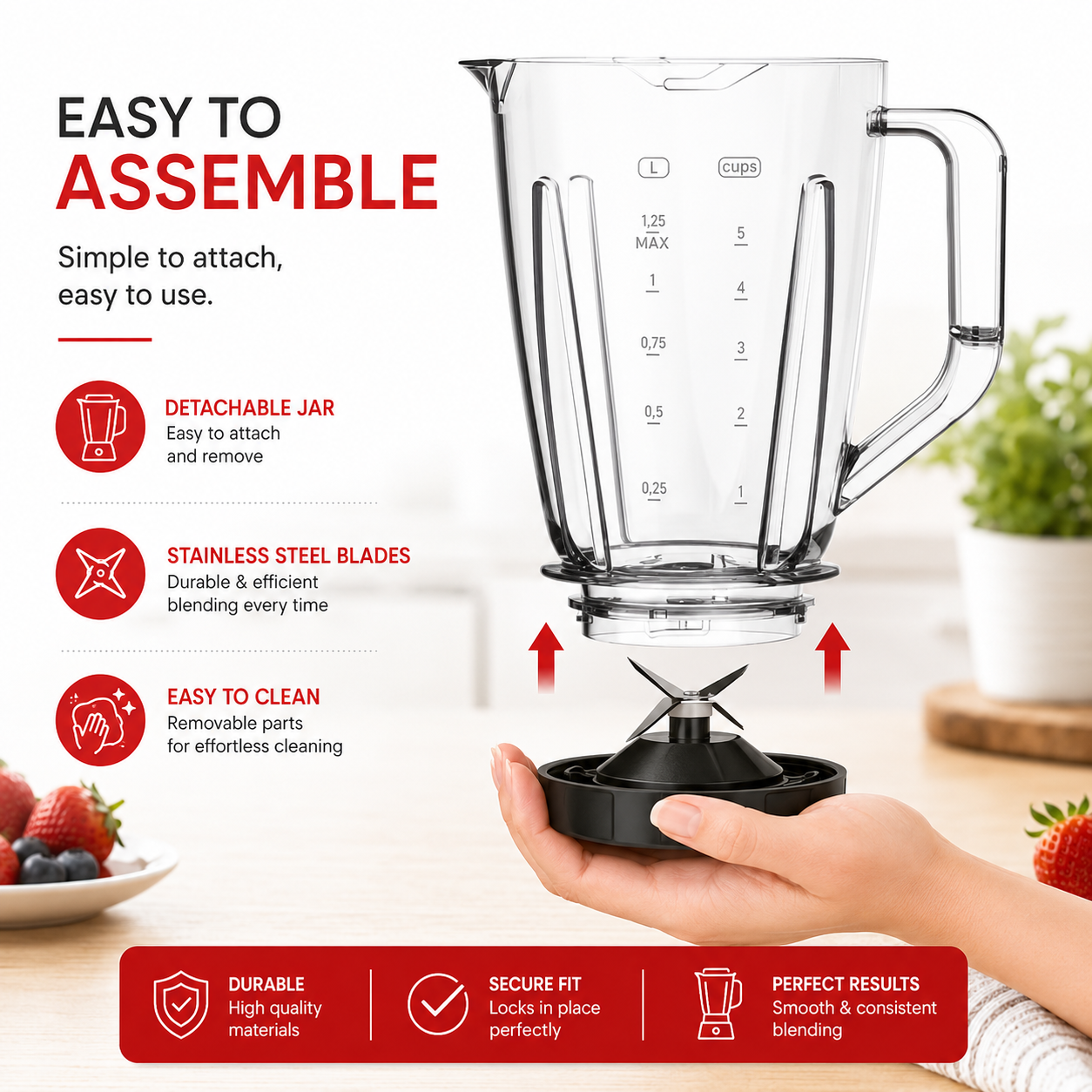 Moulinex Blendforce Blender Grinder Chopper | LM423127 | 600W