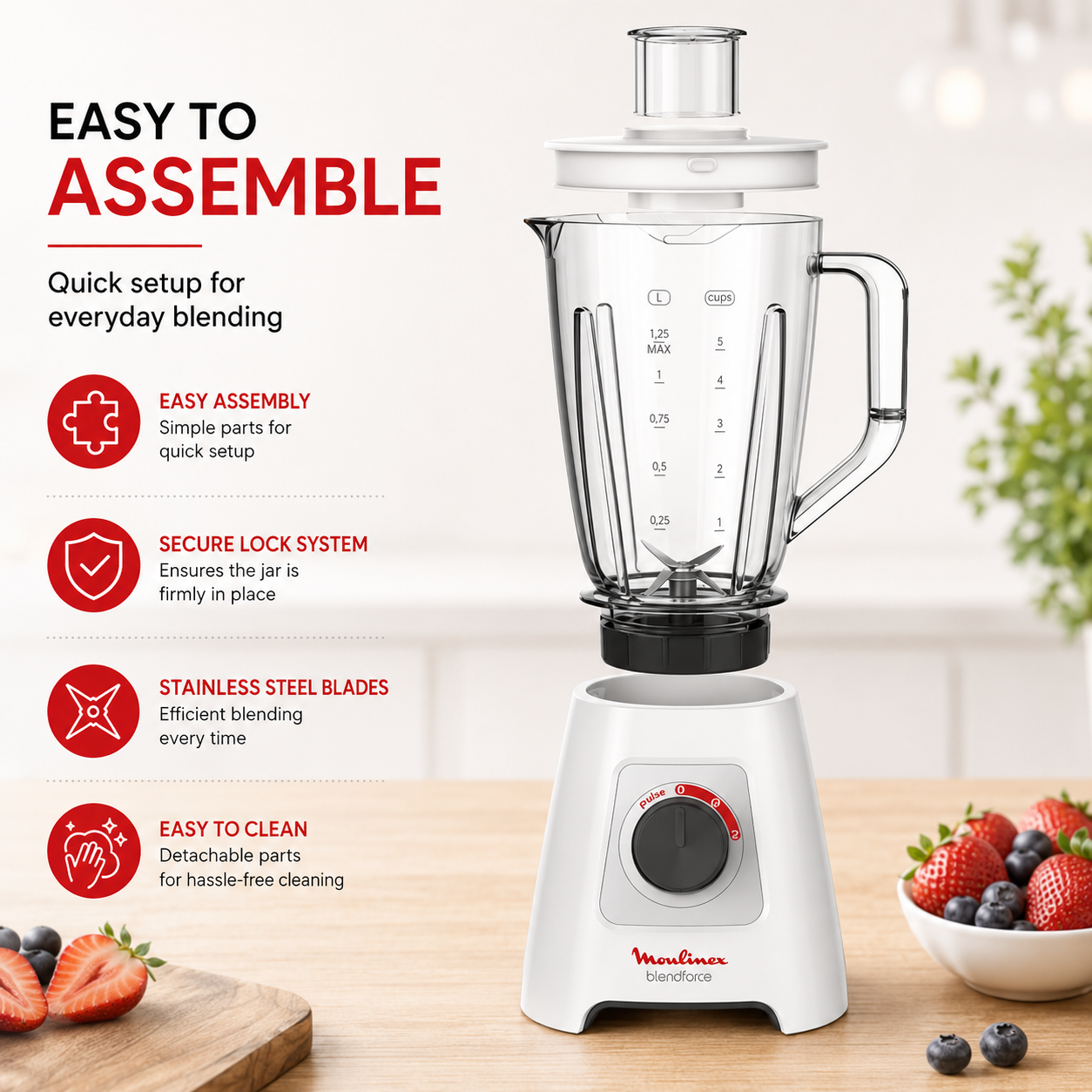 Moulinex Blendforce Blender Grinder Chopper | LM423127 | 600W