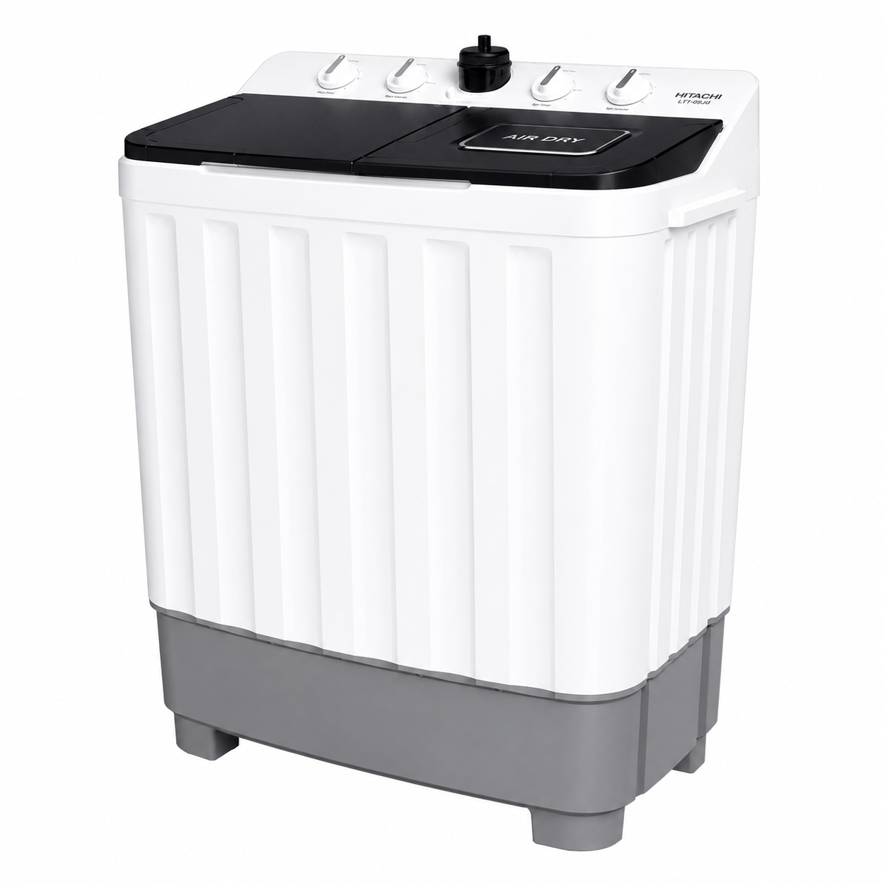 HITACHI 9kg Semi Automatic Twin Tub Washing Machine | Air Jet Dry | Zen Wave Impeller | Mercury Grey | LTT-09JWT-MRG
