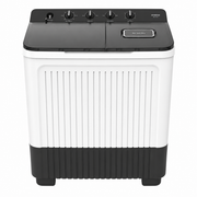 HITACHI 17kg Semi Automatic Twin Tub Washing Machine | Air Jet Dry | Zen Wave Impeller | 1350 RPM | Mercury Grey | LTT17JWT-W