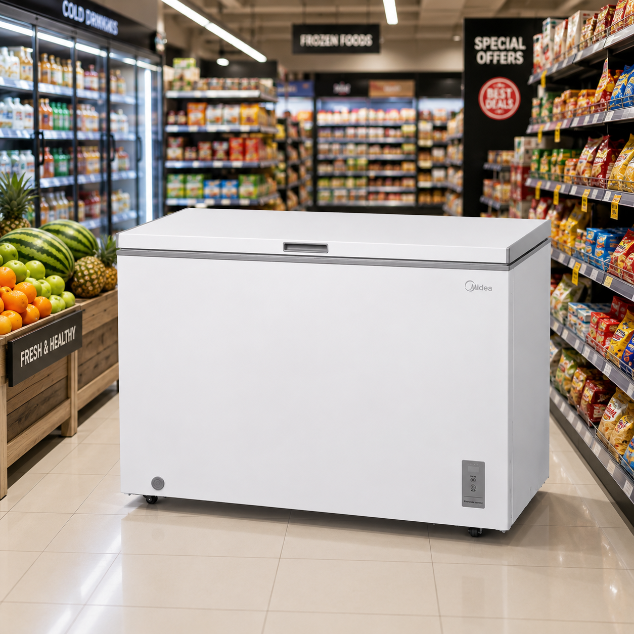 Midea Chest Freezer 543L Gross 418L Net MDRC564FZE01OM