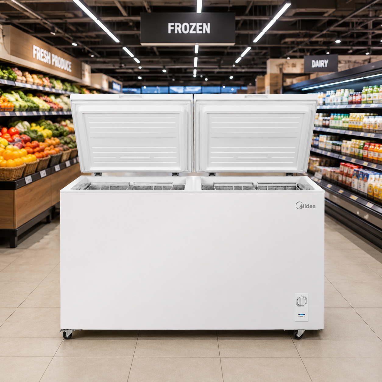 Midea Chest Freezer 698L Gross 521L