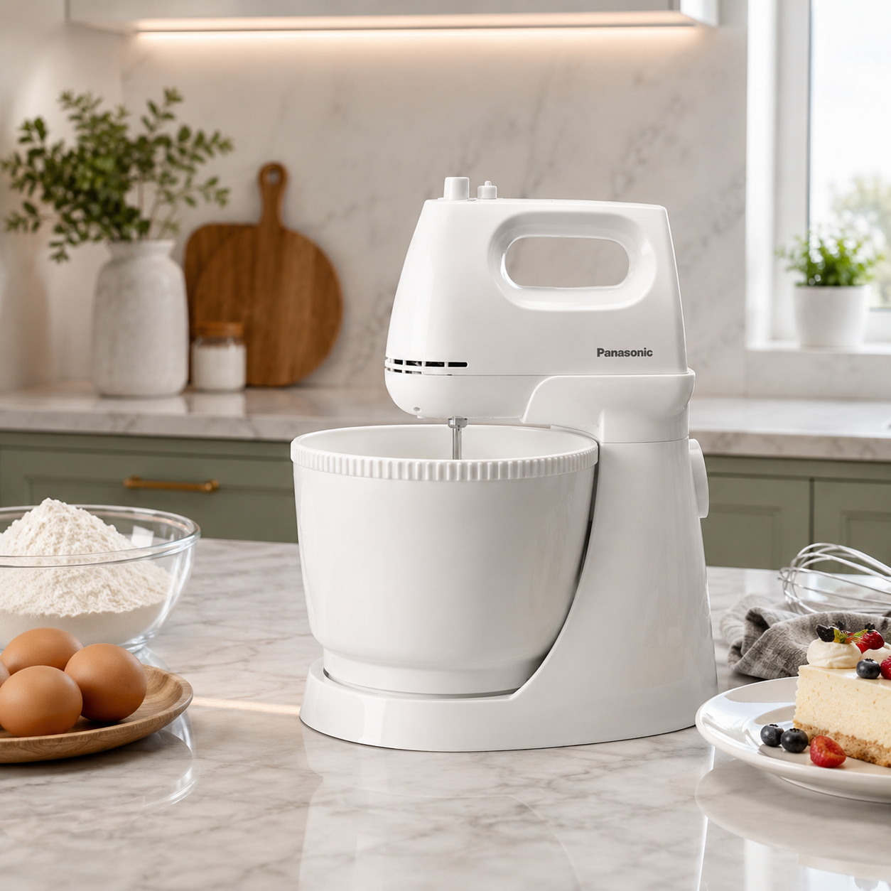 PANASONIC MK-GB3 5-Speed Stand Mixer | 3L Plastic Bowl with Stable Stand | 175W Power