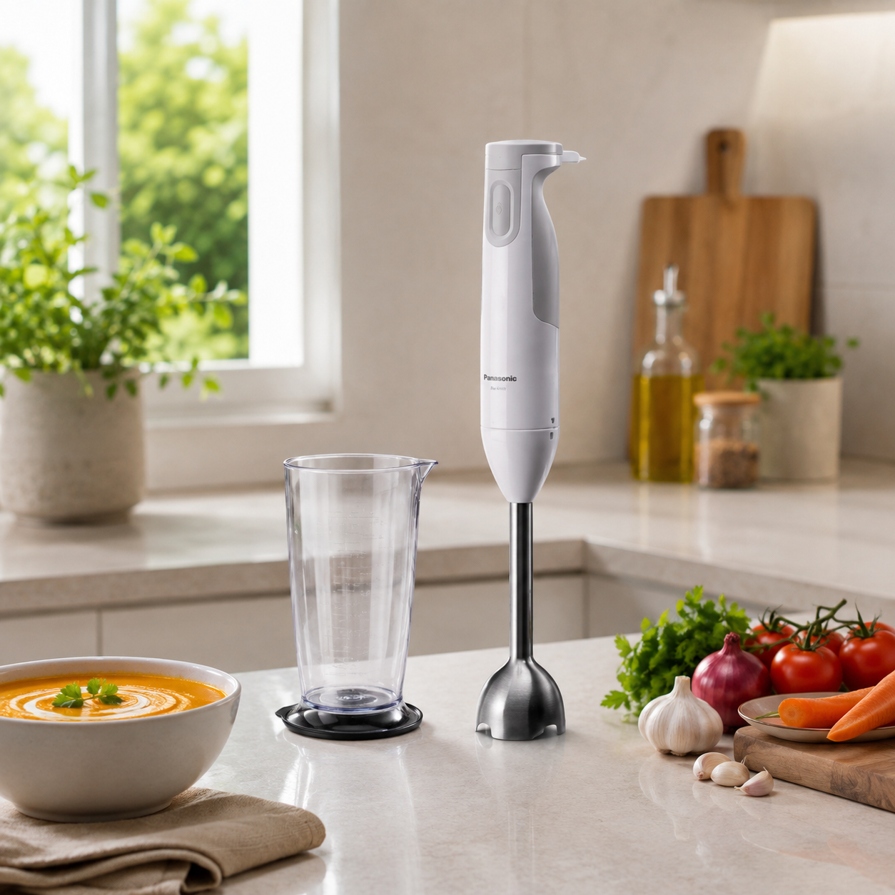 PANASONIC MX-GS1 Hand Blender | 600W Powerful Motor with Stainless Steel Shaft | Easy-to-Grip Handle