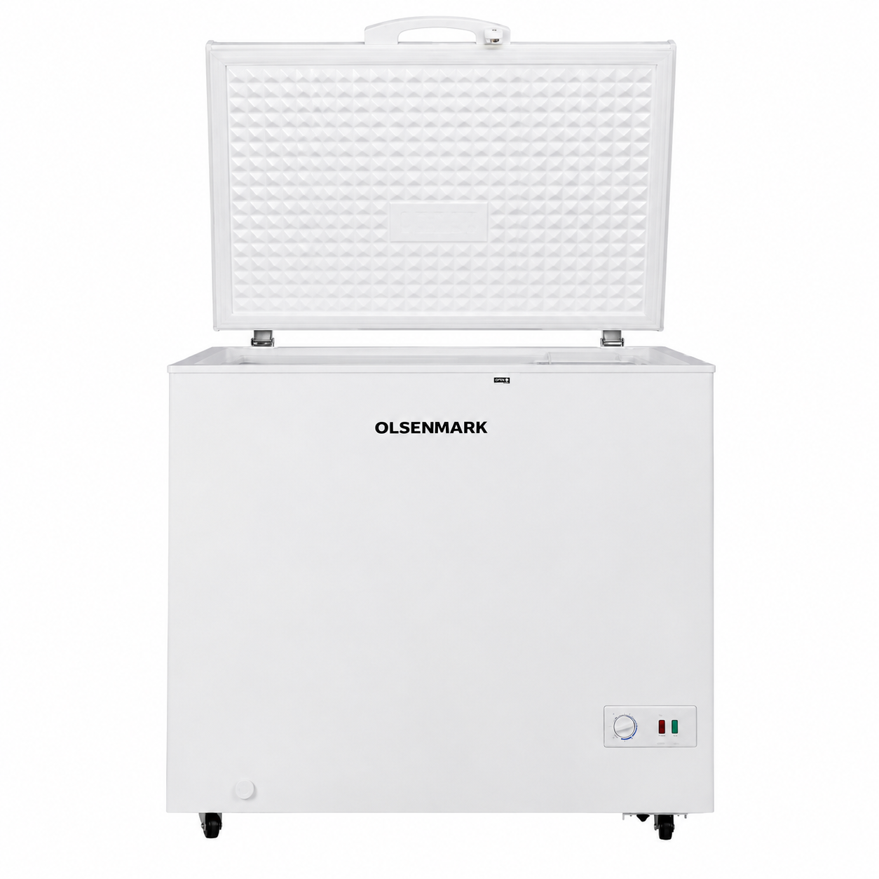 Olsenmark OMCF5007 300L Chest Freezer | Adjustable Thermostat | Door Lock & Key | White