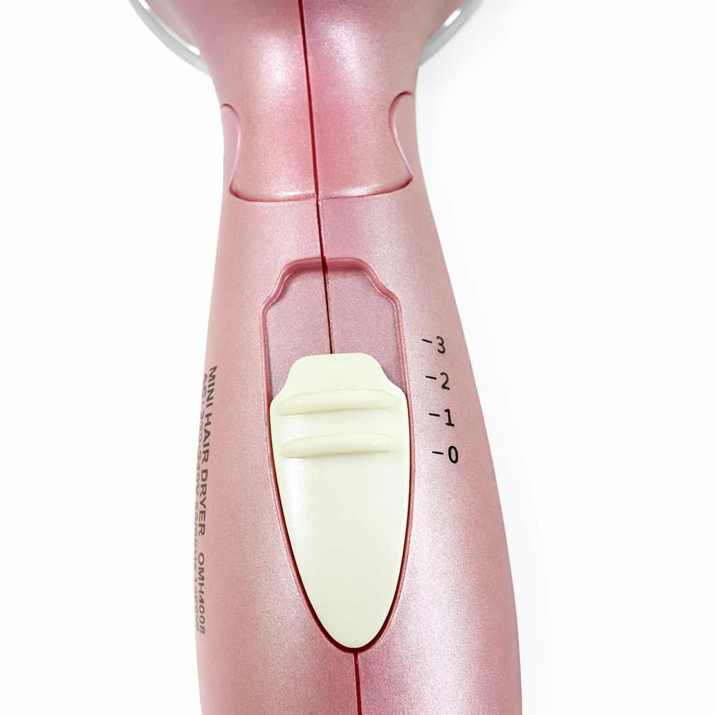 Olsenmark OMH4008 Mini Hair Dryer 1400W | Foldable Handle | 3 Heat Settings | Safety Cut-Off | 2 Years Warranty